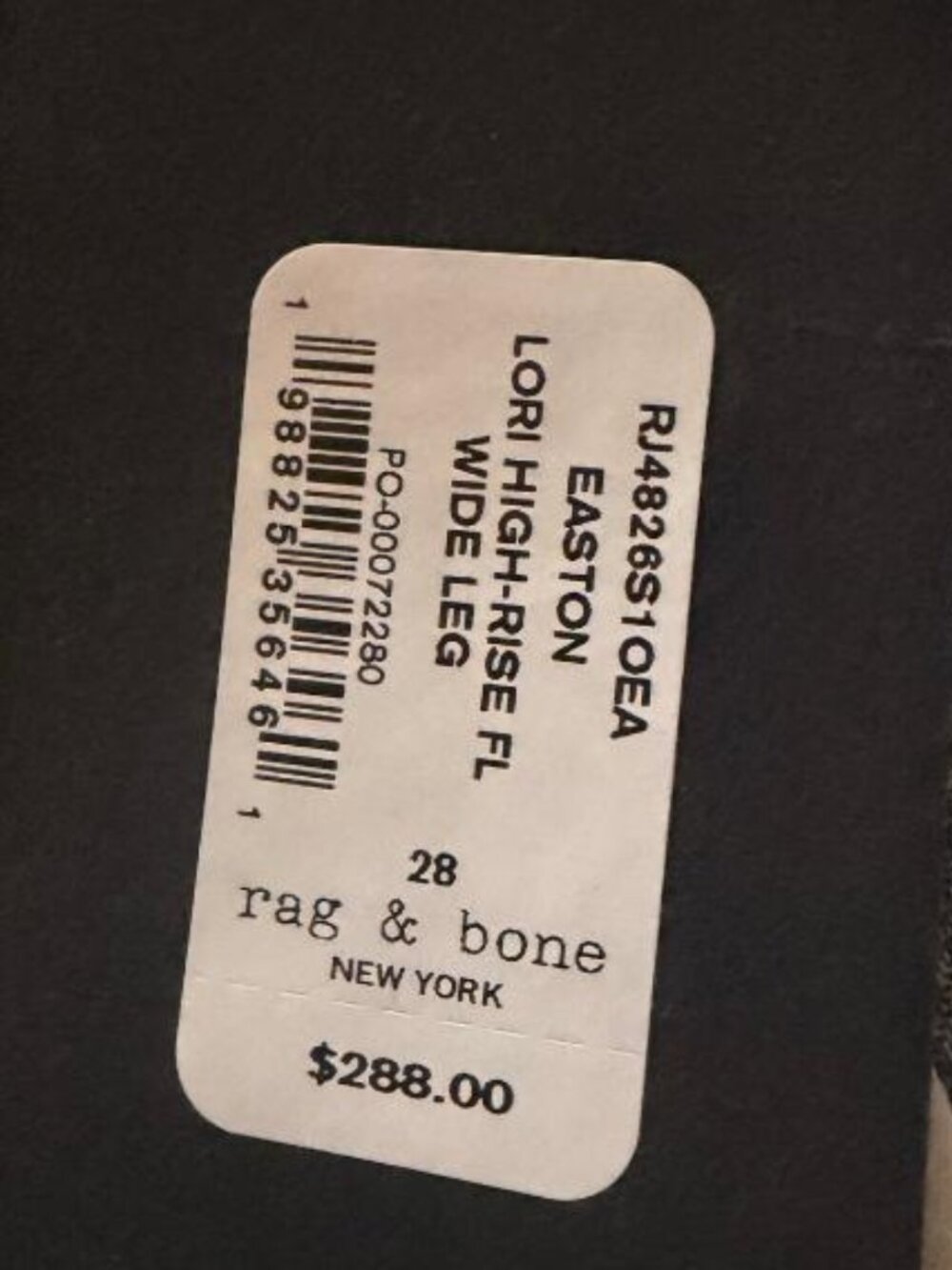rag & bone Lori High-Rise Wide Leg Jeans in Easton NWT $288 - Picture 9 of 10